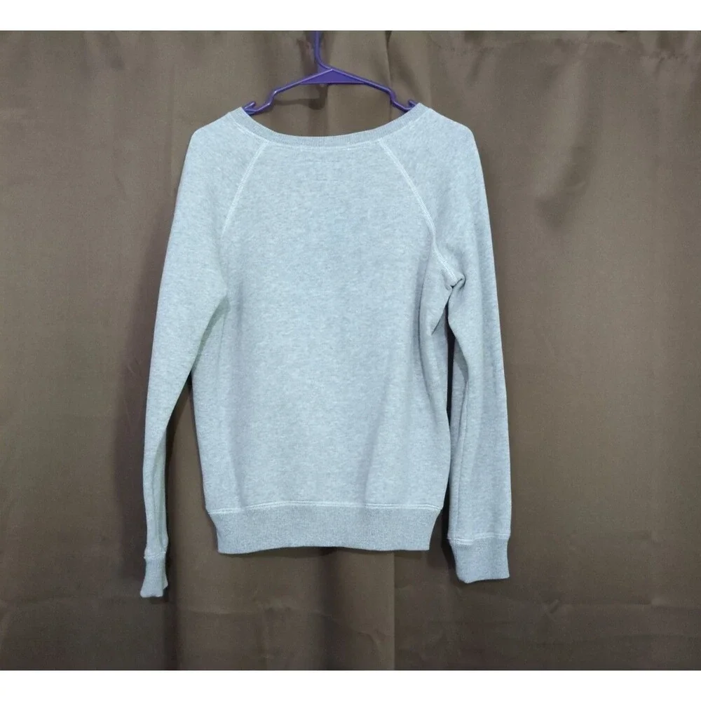 American Eagle Women's M Sequin Penguins Gray Sweatshirt Hello Good Looking